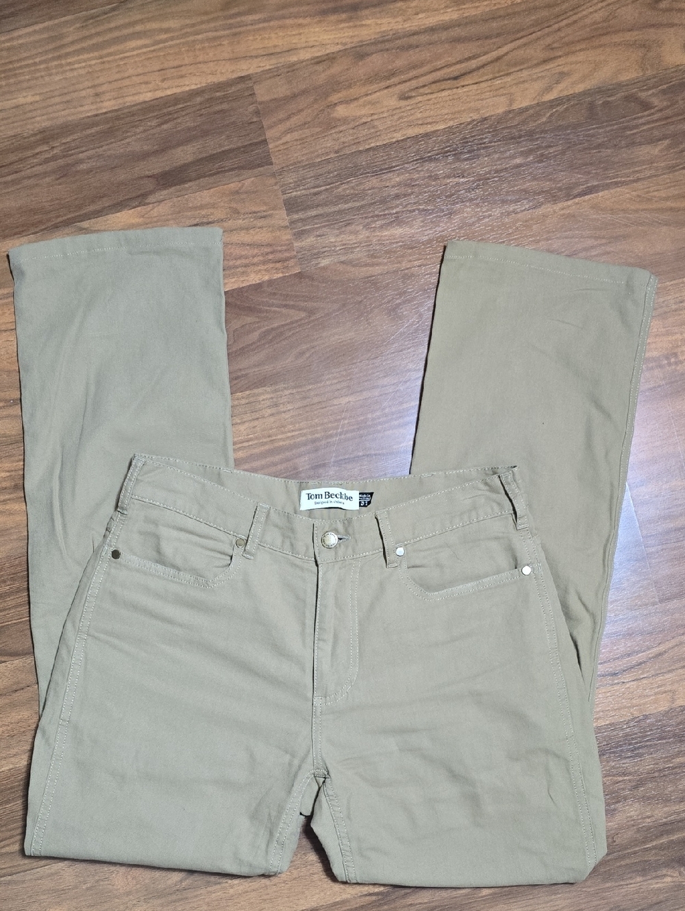Tom Beckbe Canvas Cotton Straight Leg Pants - 31x30